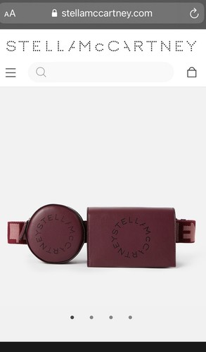 stella mccartney Gürteltasche Crossbody Bordeaux Vegan Np  600€ Neu Logo 