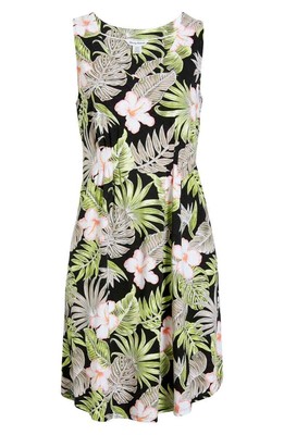 Женское короткое платье Tommy Bahama Bahama Blossoms, черное, S