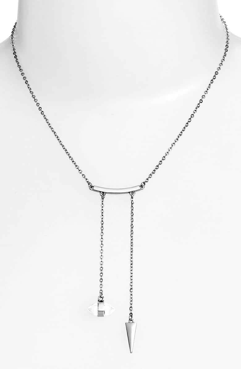 Rebecca Minkoff 167349 Women's Duo Of Slender Chains Versatile Drop Necklace