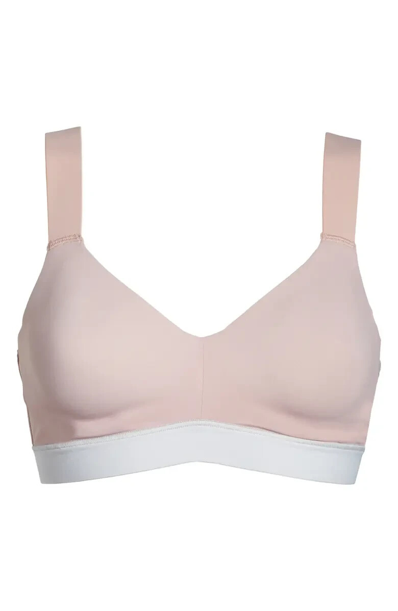 

NATORI 751245 Спортивный бюстгальтер на косточках с динамическим контуром из норки антикварного розового цвета  NWT, Розовый