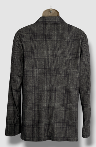 Pre-owned Maurizio Baldassari $1995  Men's Gray Plaid Cashmere Jacket Coat Size It 52/us 42