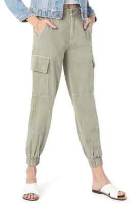 

JOES JEANS Зеленые хлопковые брюки-карго с карманами из эластичного твила  12US, Зеленый
