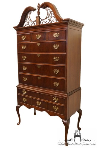 NATIONAL / MOUNT AIRY Solid Mahogany Chippendale Highboy Chest 2048-261 / 204...