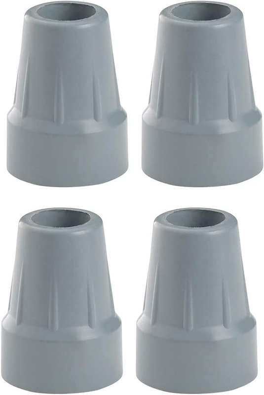 Medical Crutch Tips, Gray, 7/8 Inch (4)