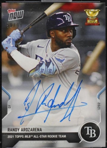 2021 AL新人賞のランディーアロサレーナRC AUです。 2022 Panini Mosaic Randy Arozarena 2021 Rookie of the Year
