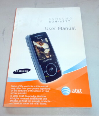 SAMSUNG SGH-A737 BROCHURE USER MANUAL GUIDE ONLY 