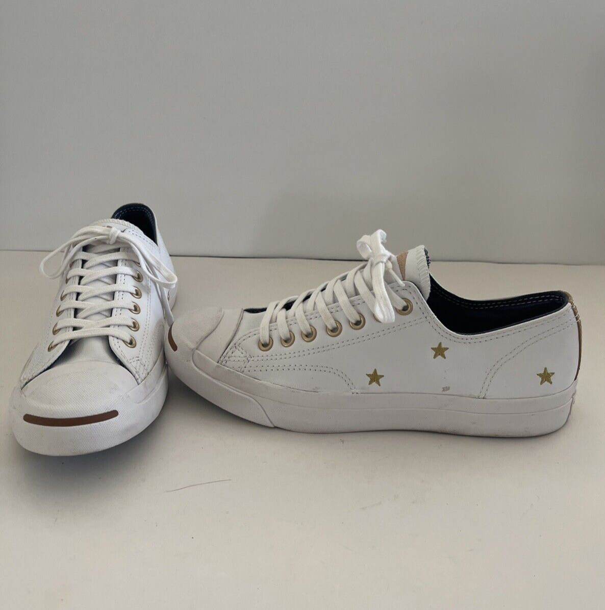靴 CONVERSE JACK STAR GOLD SUEDE 28cm CONVERSE Jack Purcell Unisex Low Sneakers Size M 7.5/ W 9
