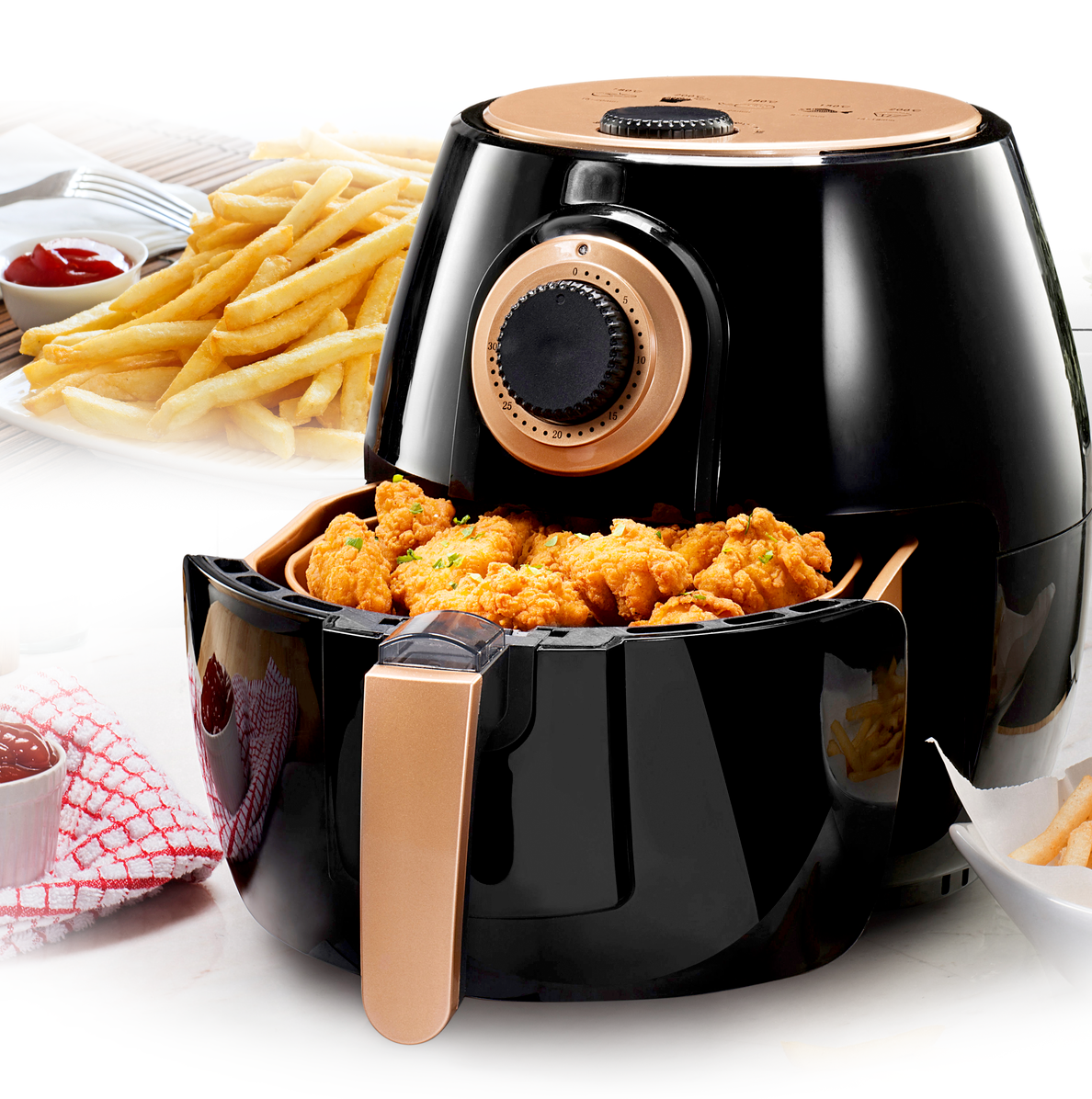 Gotham Steel Air Fryer XL 4QT, Rapid Air Technology, 80 Less Fat