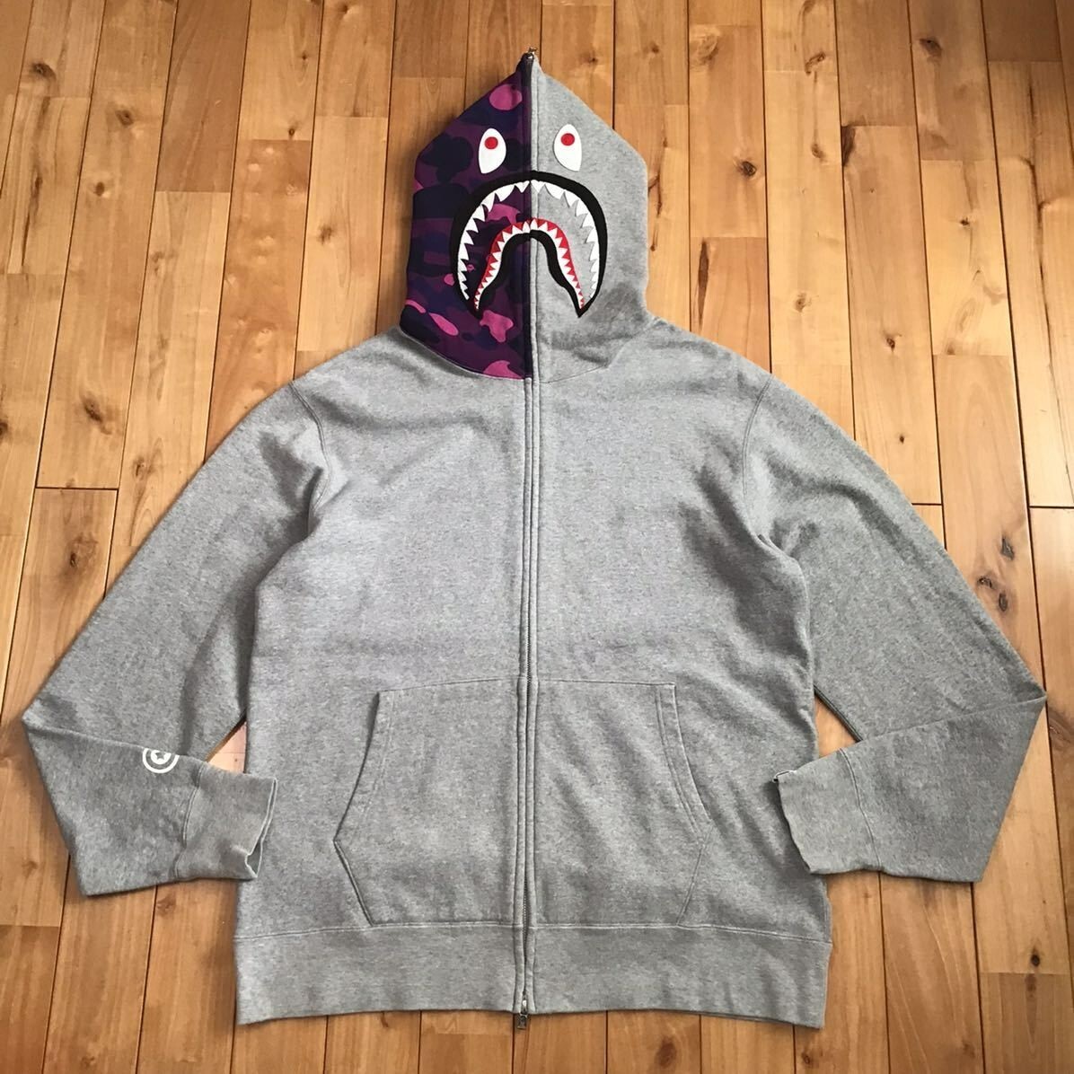 【A BATHING APEｘGOD SELECTION XXX】SHARK FULL ZIP HOODIE L BAPE × GOD SELECTION XXX Shark full zip hoodie Black A