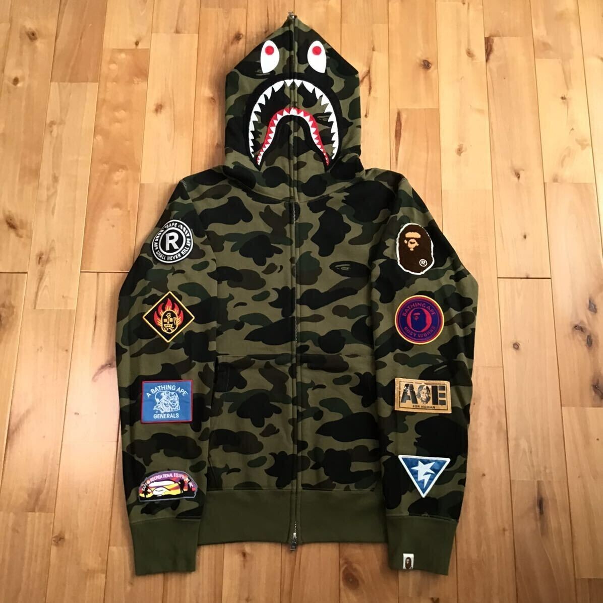 【美品】BAPE 1ST CAMO バケハ M A BATHING APE® 1st Camo Shark Regular Fit Sweat Shorts