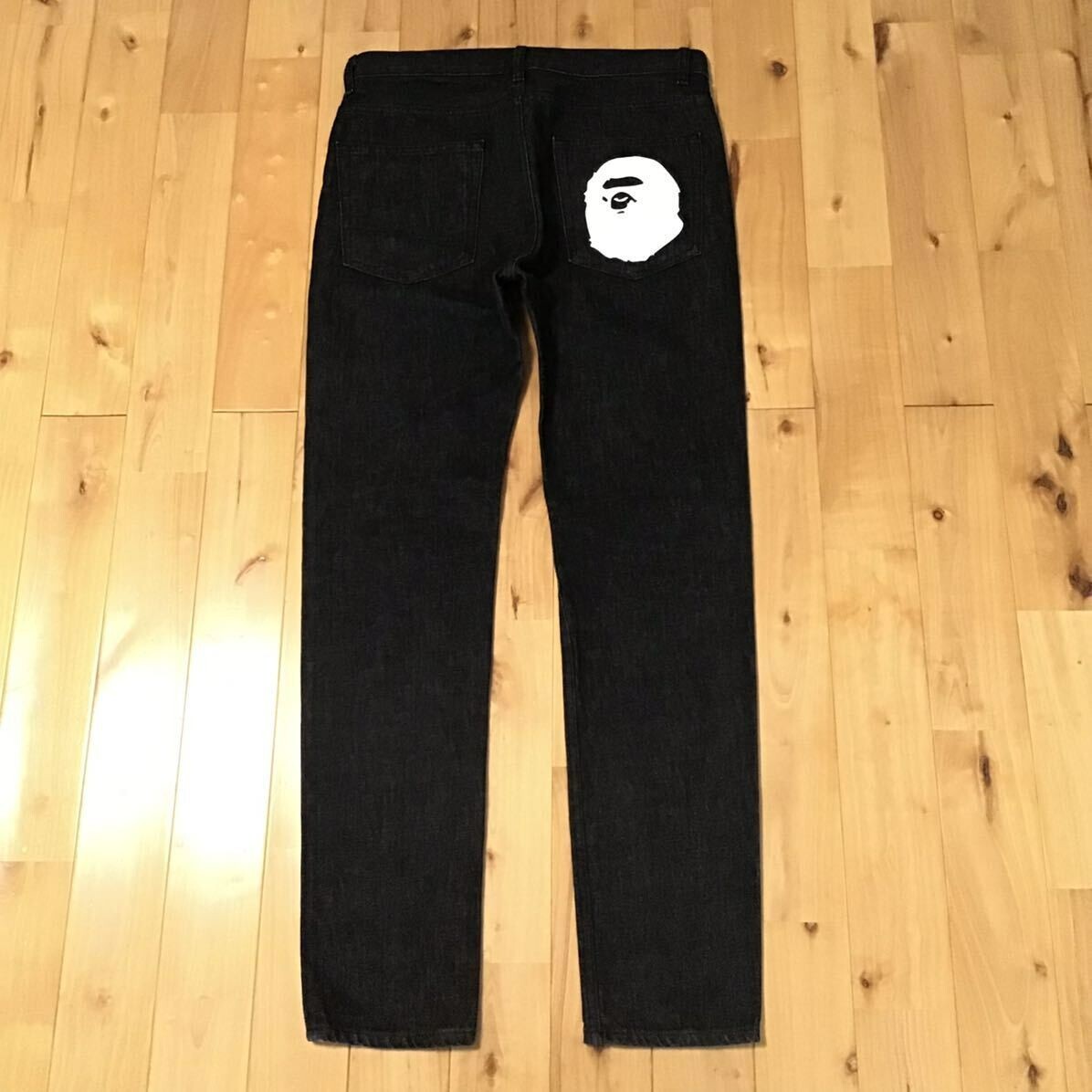 BAPE APE HEAD logo black denim pants A Bathing Ape Size M | eBay