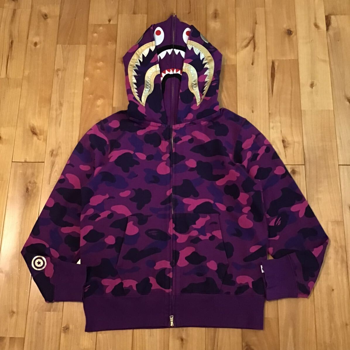 r*3様 A BATHING APE エイプ シャークパーカー 紫系 ダブルフー $_57.JPG?set_id=880000500F