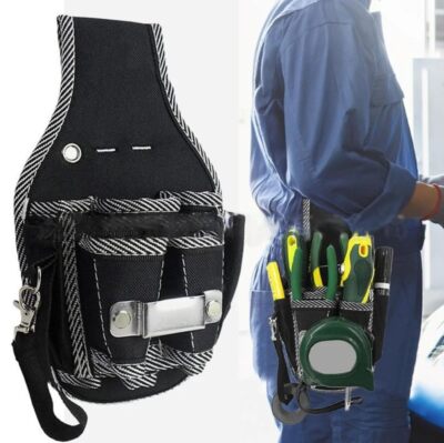 7-Pocket Technician Tool Pouch Mini Electrician Tool Bag for Belt
