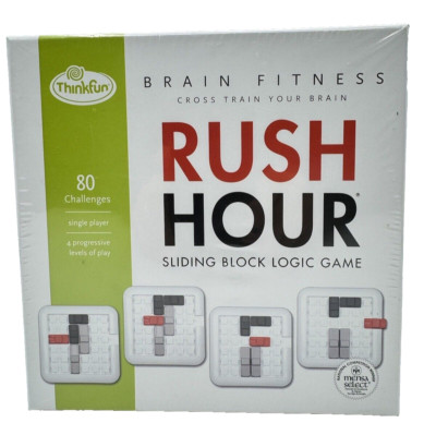 Rush Hour Brain Fitness Sliding Block Logic Game STEM 80 Challenges NEW SEALED