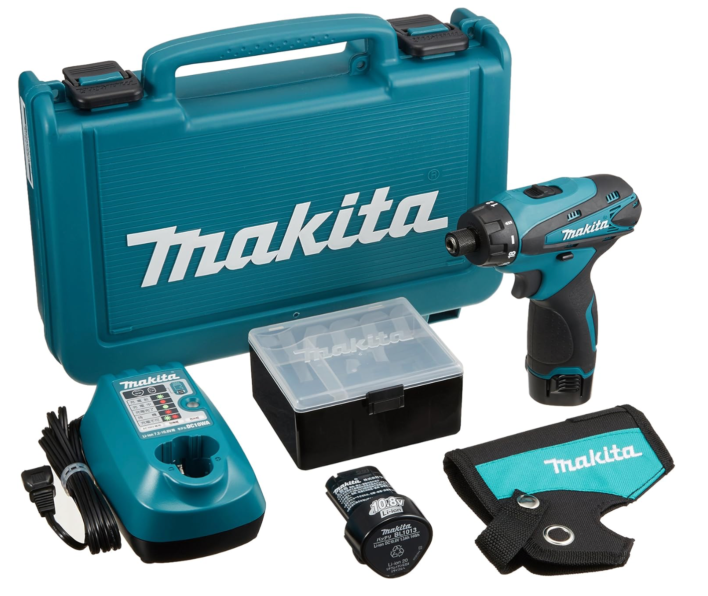 Makita - [マキタ/makita] DF030DWX Makita Rechargeable Driver Drill with 2 x 10.8V 1.3Ah