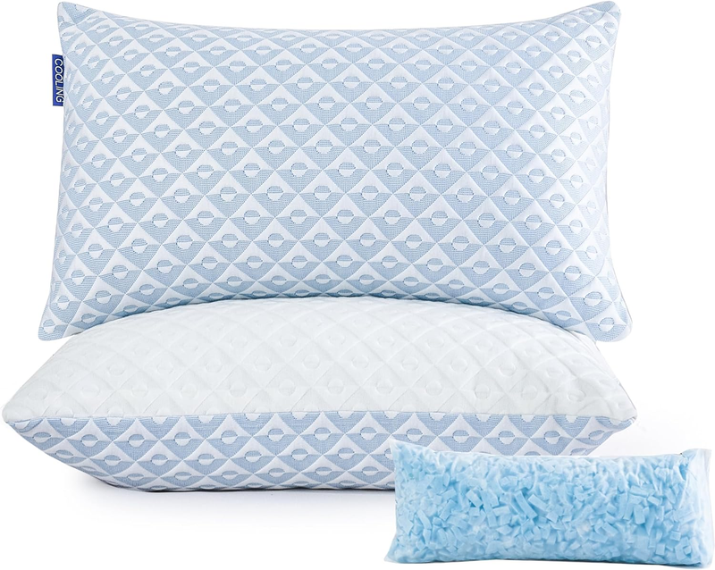 For Sleeping - Memory Foam Pillows 2 Pack Queen Size Firm Pi