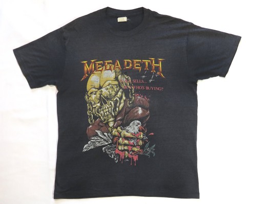 メガデスTシャツ　1987年製　レア Megadeth Vintage T Shirt 1987 Peace Sells Tour Dates Vic
