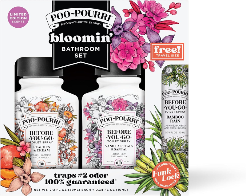 Poo-Pourri Before-You-Go Toilet Spray, Blooming Bathroom, Gift Set Variety 2 Fl