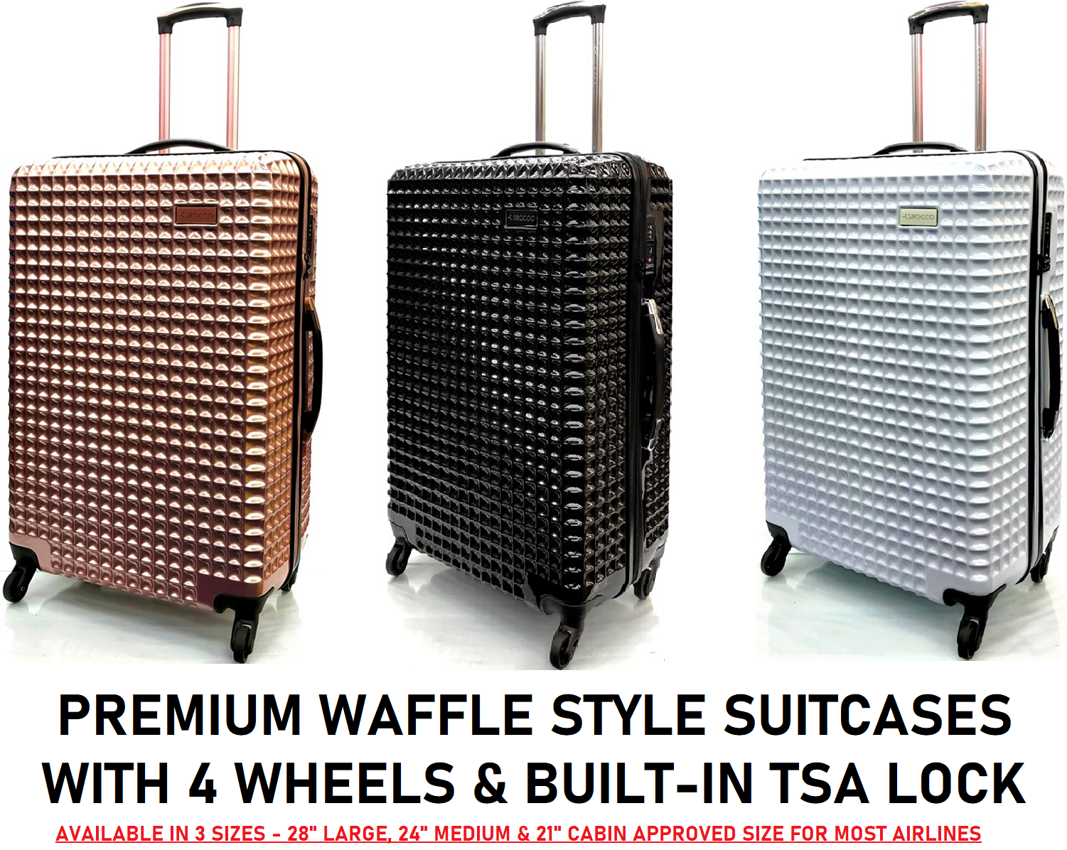 sirocco rose gold suitcase