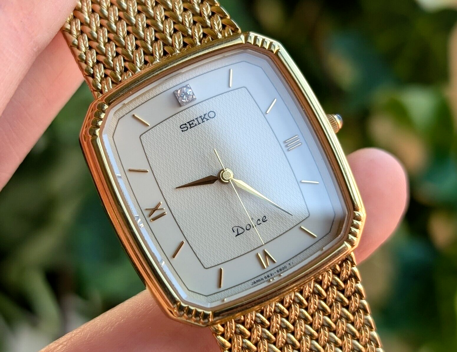 SEIKO Dolce 5E31-5A90 Gold Diamond quartz Men's Watch SEIKO Dolce 5E31-5A90 Gold Diamond quartz Men's Watch