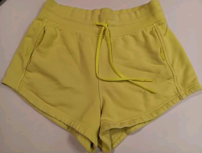 Lululemon Streetwear Lounge Hi Rise Shorts Electric Lemon Athletic Gym Stretch 6