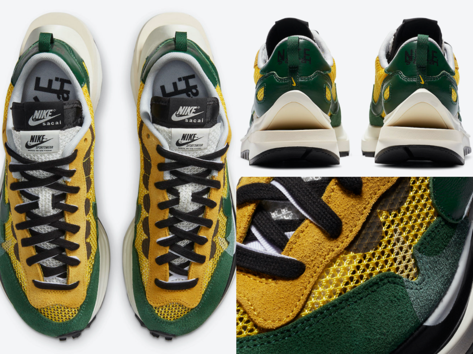 Sacai X Nike Vaporwaffle Mesh Trainers Sneakers Shoes Sesame Sacai X Nike Vaporwaffle Mesh Trainers Sneakers Shoes Sesame