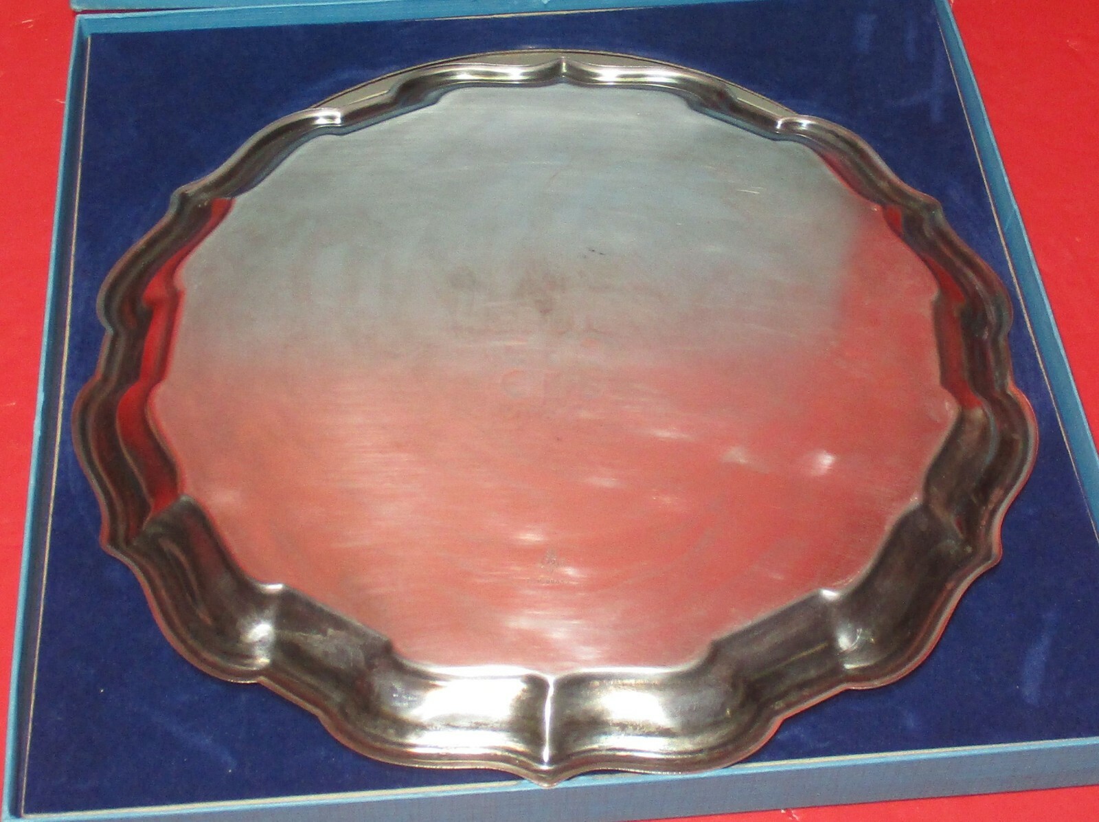 Vintage Birks Regency Plate 1879 - 1979 E.P. Brass Tray 10 1/4 Inch Original Box