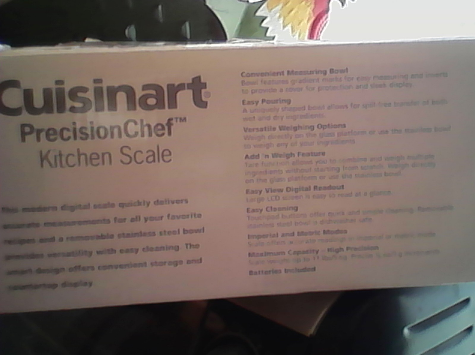 Cuisinart Precision Chef Kitchen Digital Scale #KML-K038 NIB