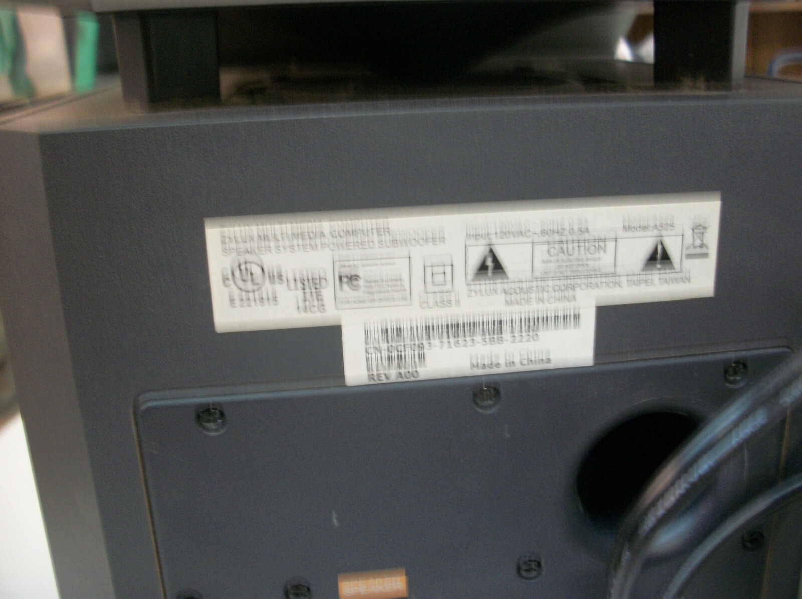 DELL Zylux A525 Multimedia Computer Speakers w/ Powered Subwoofer