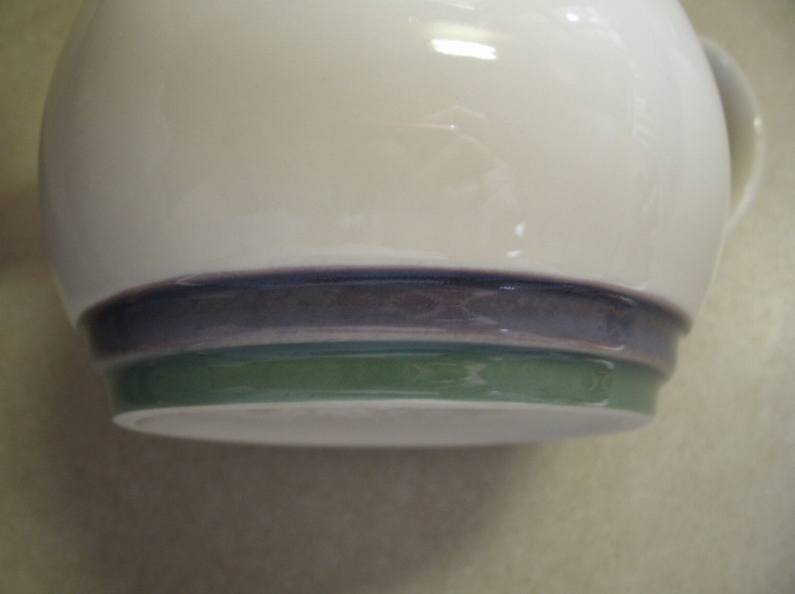 Pfaltzgraff Juniper Gravy Boat Pitcher USA White Blue Teal Green