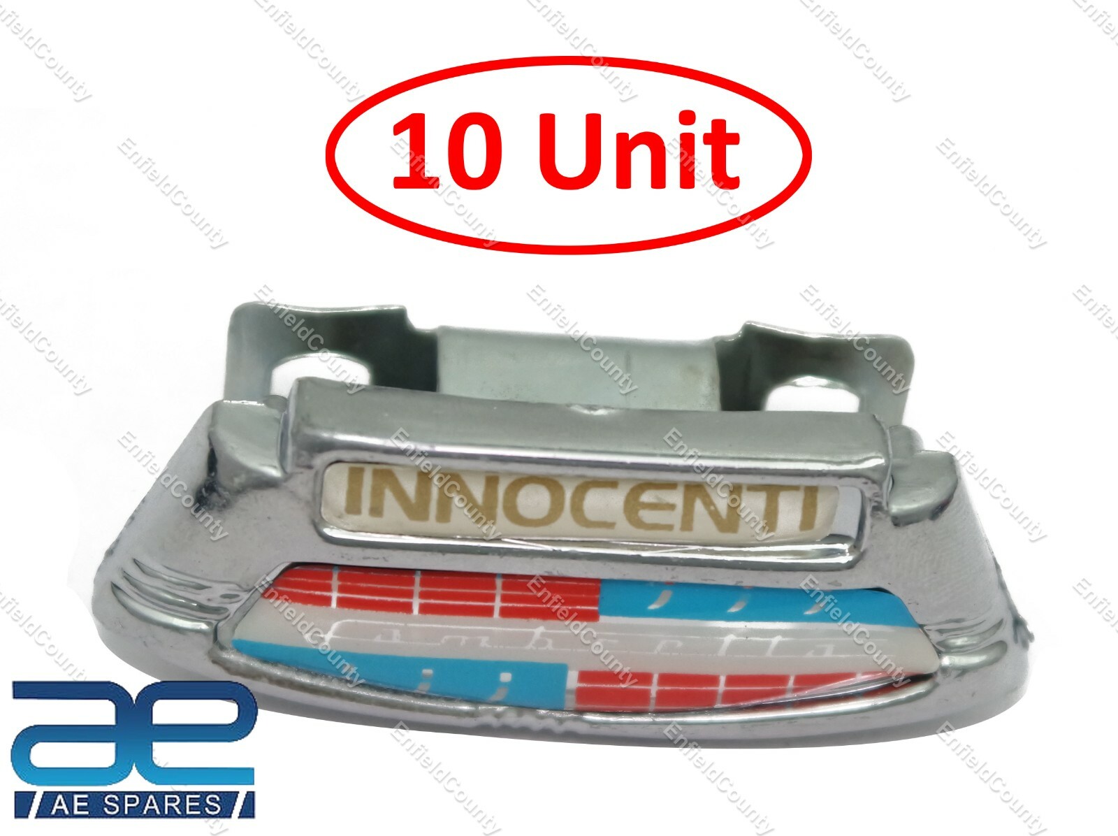 Lambretta Horn cast Innocenti Badge & Clip 10 Unit SX 200 LI TV SERIES 2 & 3  