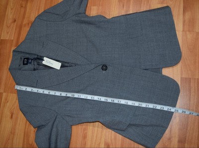 New!  GAP MATERNITY Women's Sz 4 Gray  One-Button BLAZER