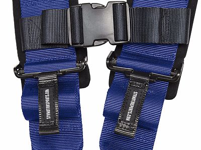 STV Motorsports Blue Seat Belt Harness 4-Point 3-Inch Universal Off-Road Racing