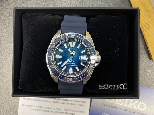 Pre-owned Seiko Automatic Prospex Samurai Scuba Special Edition Padi Watch Srpj93