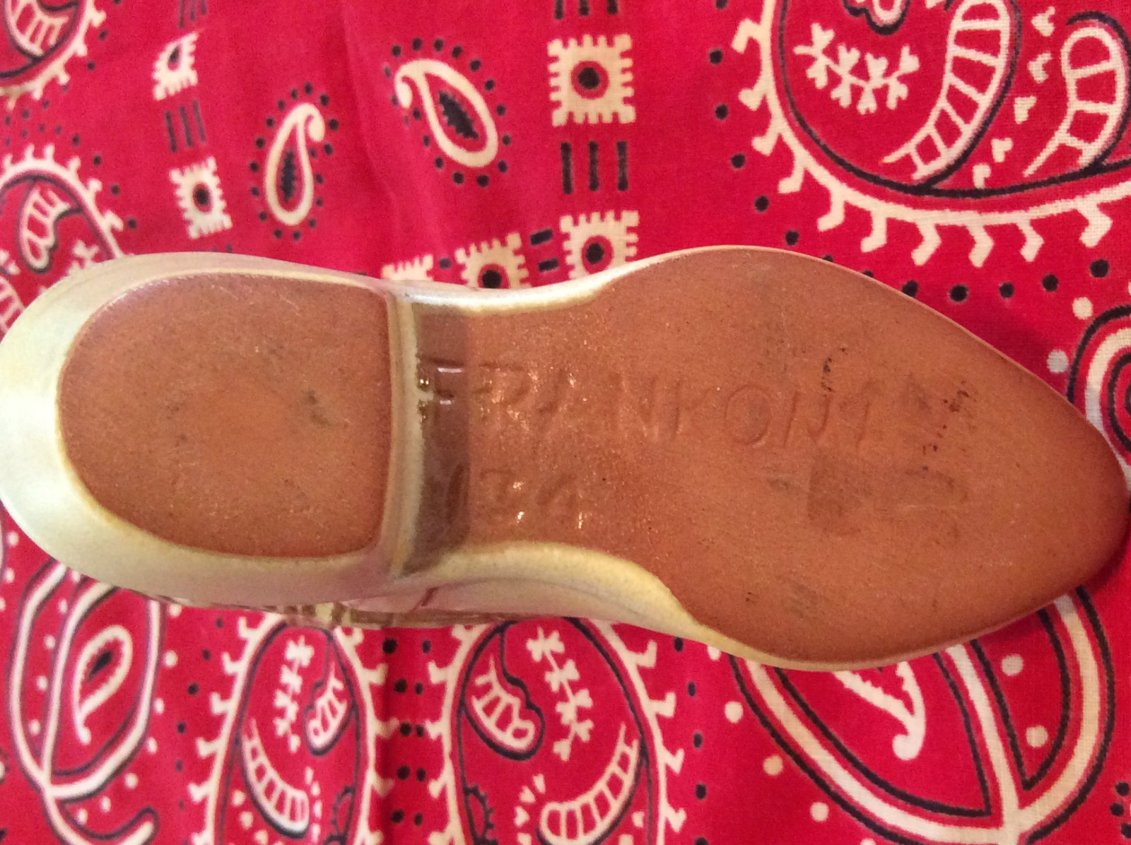 1970's Frankoma Western Mini Small Cowboy Boot #134 Desert Gold 4 3/4