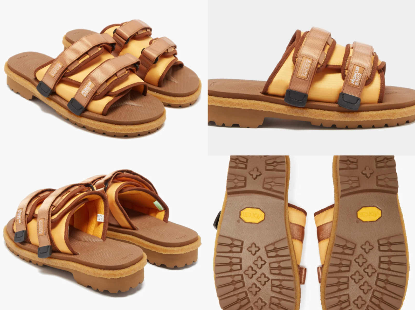 Moncler X Suicoke Moto Mountain Ripstop Vibram Sole Slides