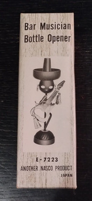 Vintage Bar Musician Bottle Opener Senorita Nasco Product E-7223 New in Box