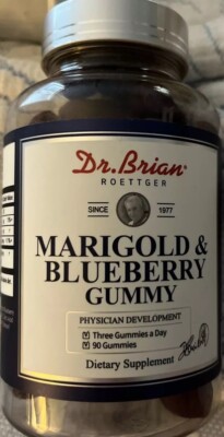Dr. Brian Eye Vitamins Lutein 10.5mg Supplement  90 Gummies Marigold & Blueberry