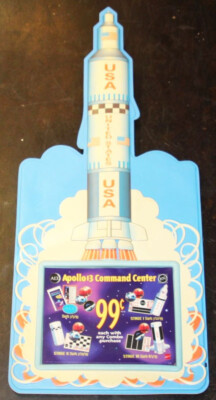 Vintage 1995 Apollo 13 Movie Promo POG Command Centerl Hardee's Store Display 4'