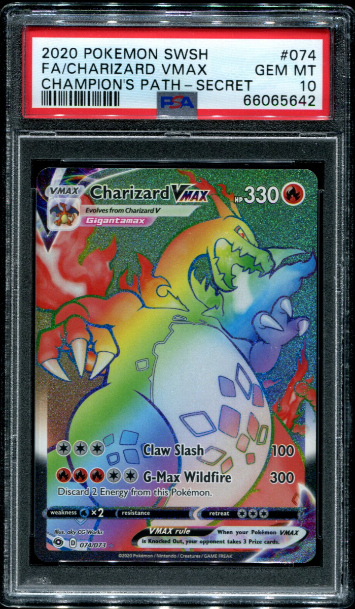 2022 Pokemon Charizard VMAX Champions Path Secret Rare 074 2022 Pokemon Charizard VMAX Champions Path Secret Rare 074