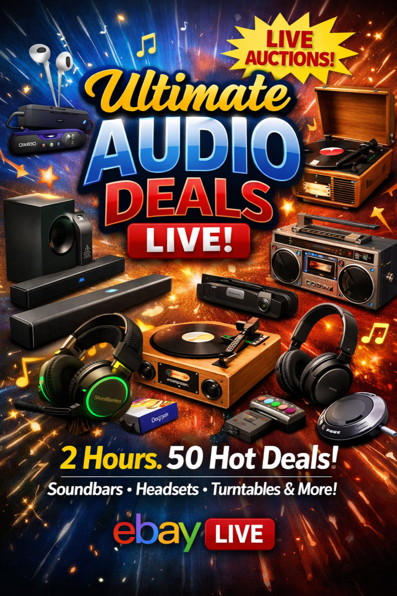 Ultimate Audio Deals LIVE!🎧50 Auctions in 2 Hours Gaming, Soundbars ...
