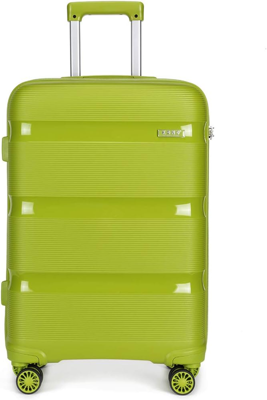 Carry on Luggage Hard Shell Travel Trolley 4 Spinner Wheels Lightweight Polyprop