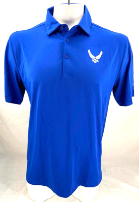 NEW USAF Air Force Falcons Columbia Golf SS Omni-Wick Drive Polo Shirt Men's L