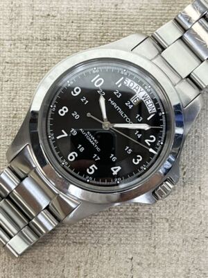 Hamilton Khaki H644550 watch field day date automatic winding black fashion