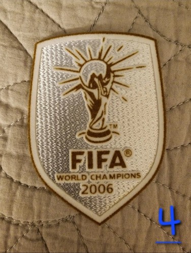 World Cup Champions Winner 2006 White Patch Italy Italia