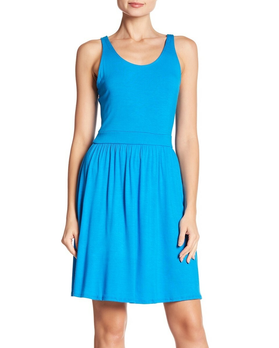 The Vanity Room 155863 Women's Fit & Flare Dress Sleeveless Marine Sz. Small