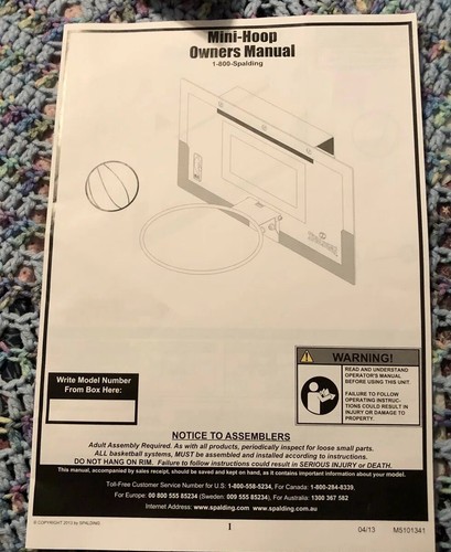 Spalding NBA Slam Jam Over-The-Door Mini Hoop with 5