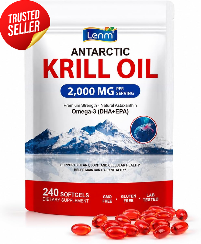 Antarctic Krill Oil 2000mg 240 Softgels Omega 3 EPA