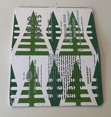 Field Notes DDC Deadest Print Single The Forest LIGHT MINIMUM FOIL Memo Book NEW