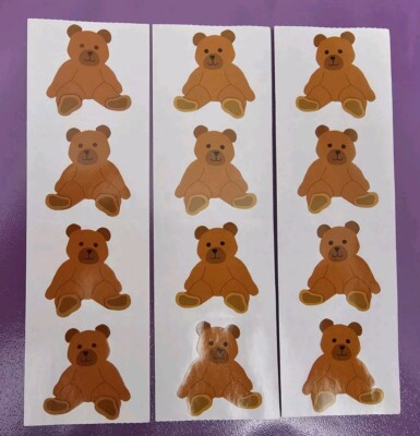 Mrs.grossman's Stickers Vintage Stickers Teddy Bears 3 Strips